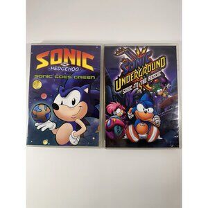 Vintage Sonic The Hedgehog DVD Lot Of 2 Goes Green Underground Used